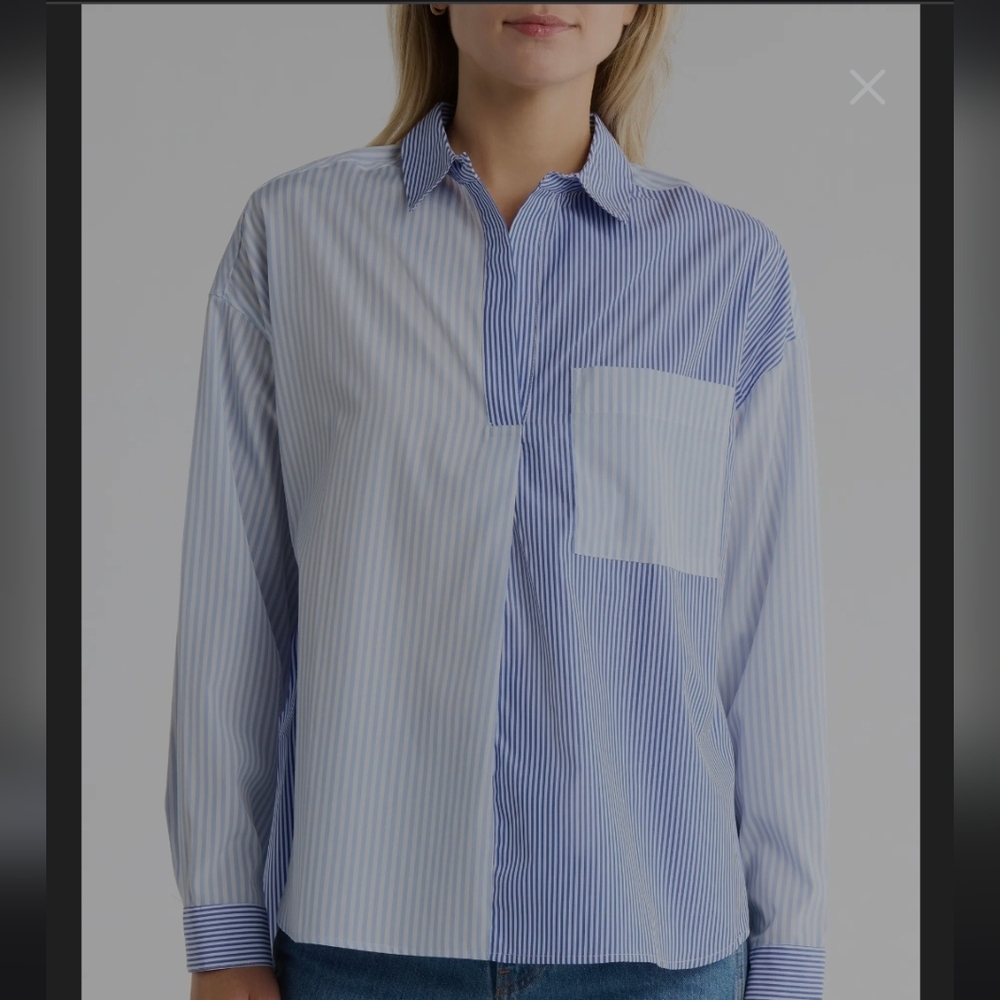 French Connection High Low Boyfriend Shirt